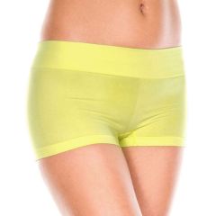 Matte Booty Shorts, Neon Yellow