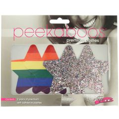 Peekaboos Pride and Rainbow Glitter Stars Pasties 